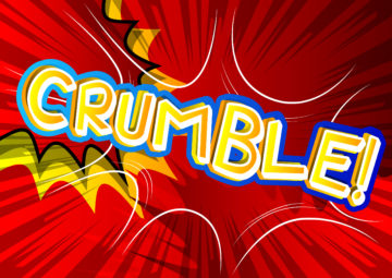 Crumble! - Illustrated comic book style expression.