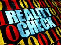 Finance concept: Reality Check on Digital background