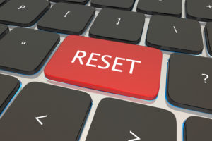 Reset Computer Keyboard Key Button Restart Again 3d Illustration