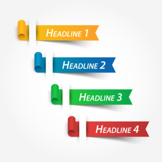 multicolor ribbons ( Use for fill your headline )