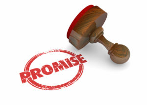 Promise Stamp Guarantee Vow Word 3d Illustration